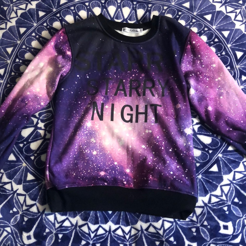 Starry night crew neck